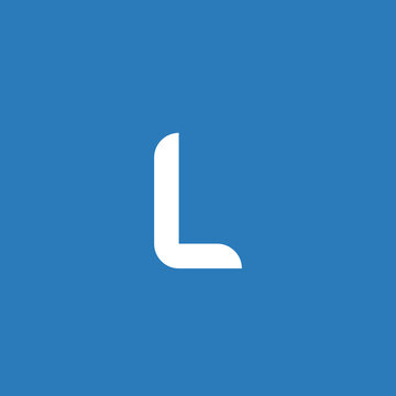 Simple modern creative letter L logo design with white and blue color