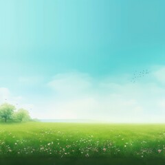 Obraz na płótnie Canvas A spring background with empty space. Generative AI