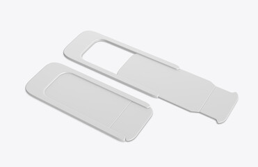 Blank Ultra Thin Webcam Cover for mock up and branding. 3d illustration.