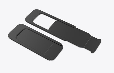 Blank Ultra Thin Webcam Cover for mock up and branding. 3d illustration.