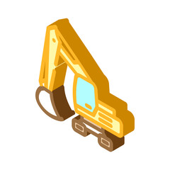 concrete pumper civil engineer isometric icon vector. concrete pumper civil engineer sign. isolated symbol illustration