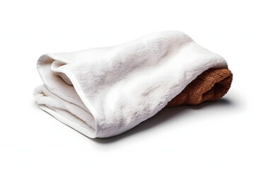Soft Fleece Blanket Folded Isolated on White