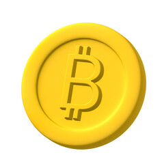 Low poly Bitcoin coin