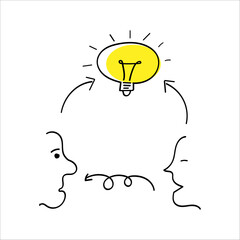 Design about brainstorming concept