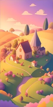  hills and a charming village, Generative AI