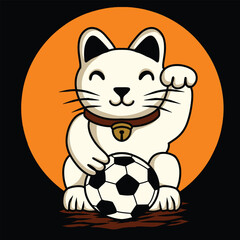 cat japan with ball