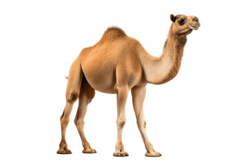 Isolated camel on a transparent background, Generative Ai