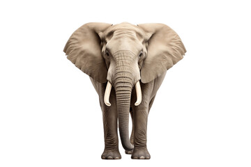 Isolated elephant on a transparent background, Generative Ai
