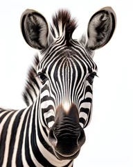 Schilderijen op glas a close up of a zebra © Marin