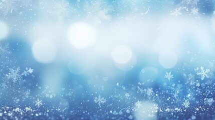 Winter blurred background with snowflakes