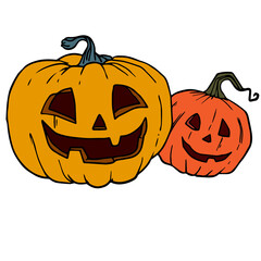 Two of pumpkin halloween