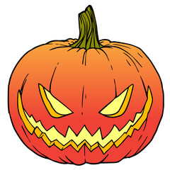 Spooky pumpkin halloween