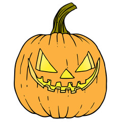 Smile of lantern halloween