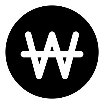 won icon vector illustration asset