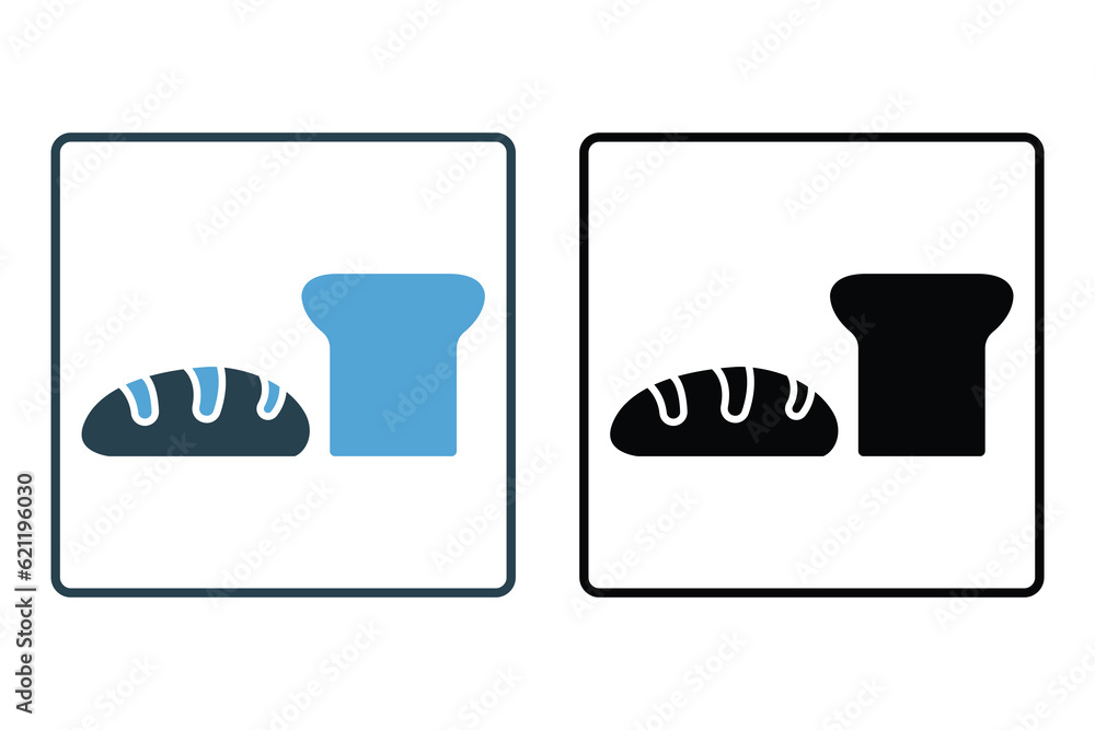 Poster bread icon. icon related to element of bakery, food. solid icon style design. simple vector design e