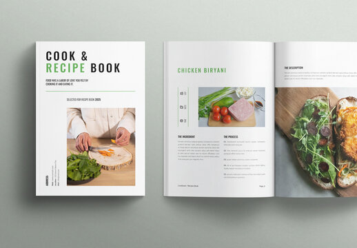 Cook Book Recipe Book Template