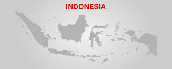 Indonesia map flag. Vector design