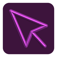 3d Line Neon Web Icon