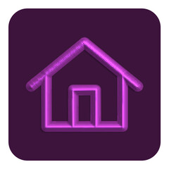 3d Line Neon Web Icon