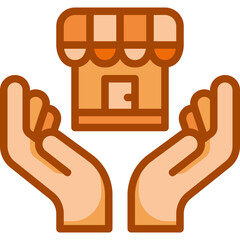 retail two tone icon