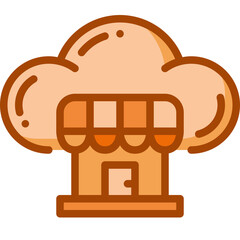 online store two tone icon
