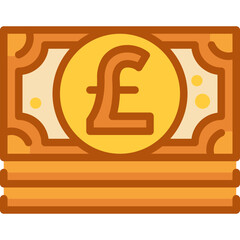 pound bill two tone icon