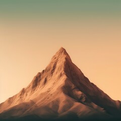 Fototapeta premium A stunning minimalist background of a single mountain peak. Generative AI