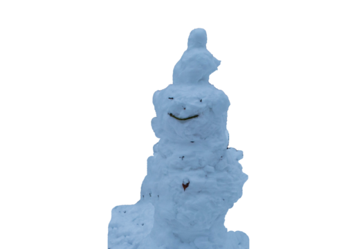 Schneemann ausgeschnitten