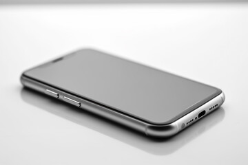 mobile phone on isolated white background, generative ai