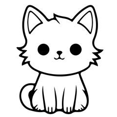 Cat, International Cat Day, Cat Day, outline,vector, illustration