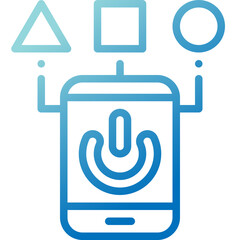 remote control gradient line icon