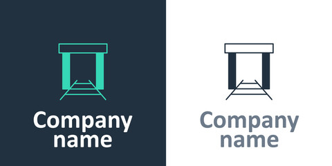 Logotype Gold mine icon isolated on white background. Logo design template element. Vector