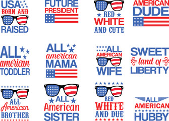 Happy 4th July quotes SVG Bundle 