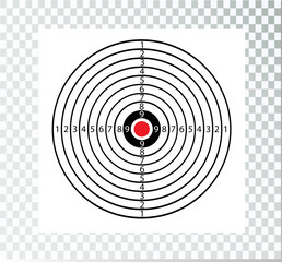 Target life size blank blank mockup for shooting from machine gun and bow pistol. Vector