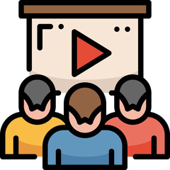 video filled outline icon