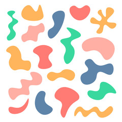 Naklejka na ściany i meble colorful fluid abstract shapes collection