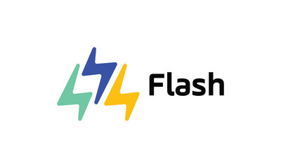 Logo vector electrical power energy lightning flash secure concept symbol