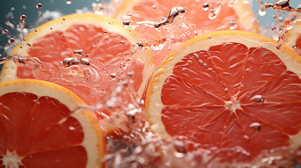 slice of grapefruit  HD 8K wallpaper Stock Photographic Image