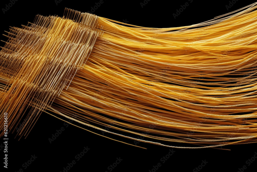 Aufkleber An image showcasing abstract interpretations of Inca quipu, with intertwining lines and symbolic shapes.  Generative AI technology.