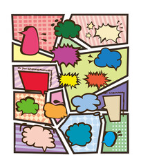 カラフルな吹き出し集です