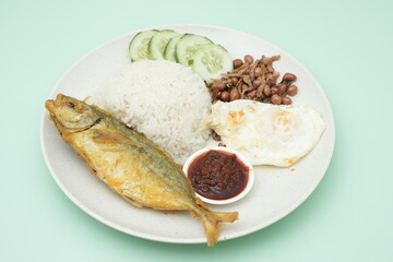 Ikan Nasi Lemak fried fish coconut rice