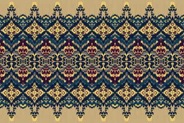 Seamless Asian fabric design used for interior decoration carpet.