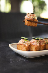 Nice serving of sushi. Asian food. Food photography