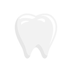 white tooth vector illustration in flat style design