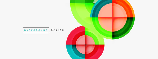 Obraz premium Circle pattern background. Abstract backgrounds bundle for wallpaper, banner, background, landing page, wall art, invitation, prints, posters