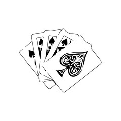 vector illustration of concept playing cards