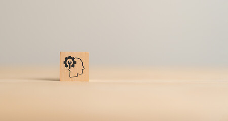 Critical thinking and problem solving skill development concept. Ability to use knowledge, facts,...