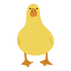 Duck Yellow Single 42 cute on a white background, vector illustration