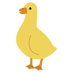 Duck Yellow Single 40 cute on a white background, vector illustration