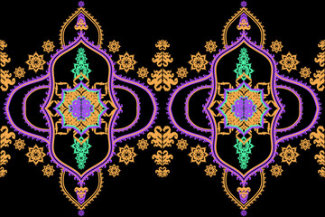 Seamless Asian fabric design used for interior decoration carpet.